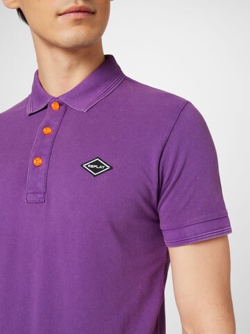 REPLAY Poloshirt in Lila