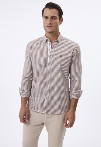 Felix Hardy Regular fit Srajca | rjava barva: sprednja stran