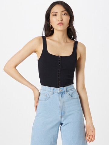 Abercrombie & Fitch Top in Zwart: voorkant