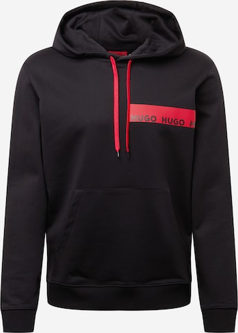 HUGO Red Sweatshirt 'Diorgione' in Black: front