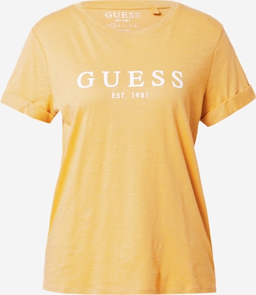 GUESS قميص بلون أصفر: الأمام