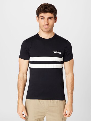 HurleyTehnička sportska majica 'Oceancare' - crna boja: prednji dio
