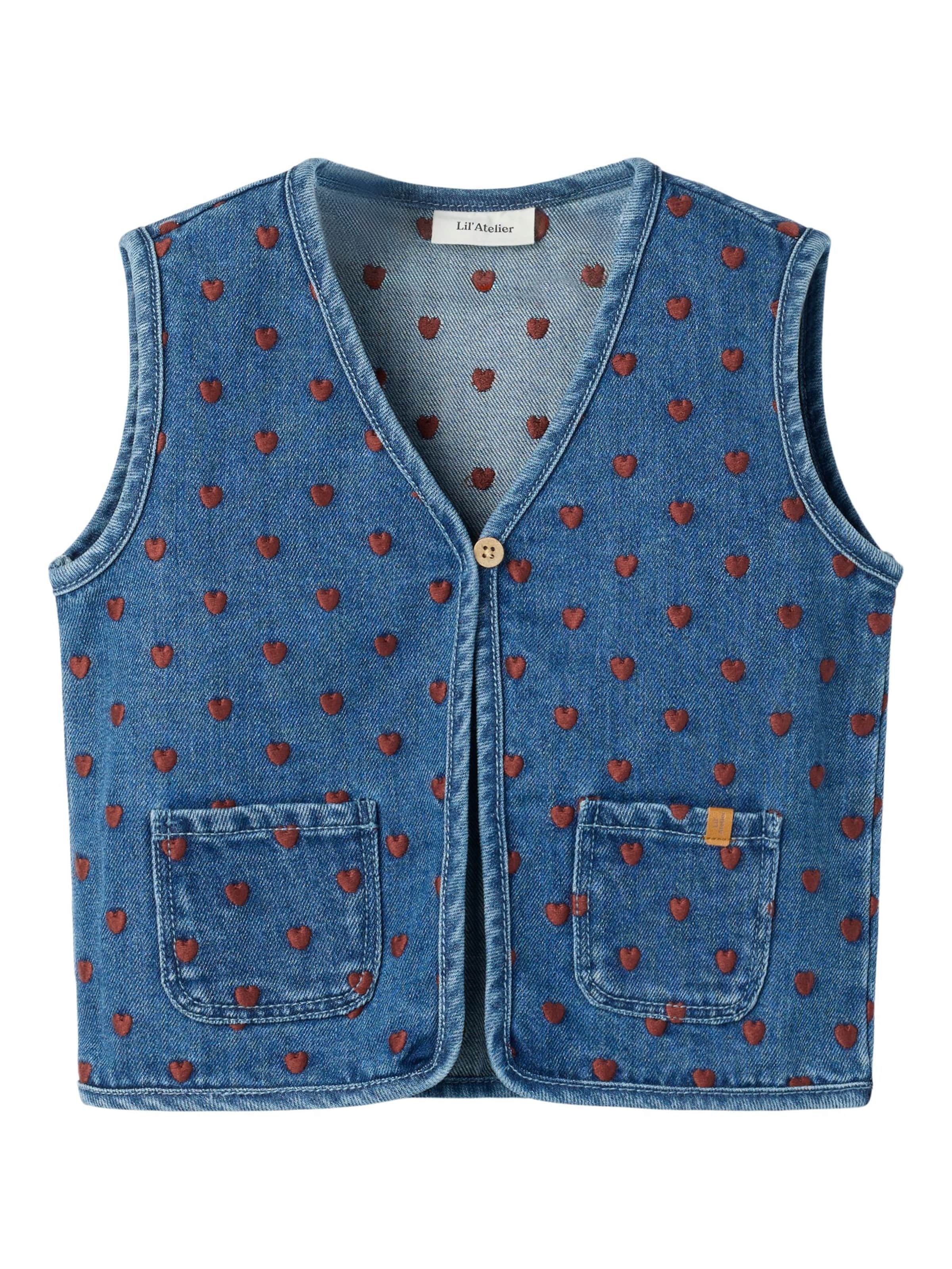 Lil'Atelier Vest in Blue: front