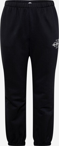 Calvin Klein Jeans Curve Tapered Pants in Black: front