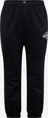 Calvin Klein Jeans Curve Tapered Pants in Black: front