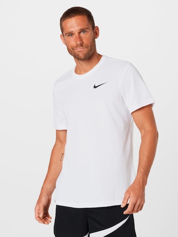 NIKE Performance shirt 'Superset' in White: front