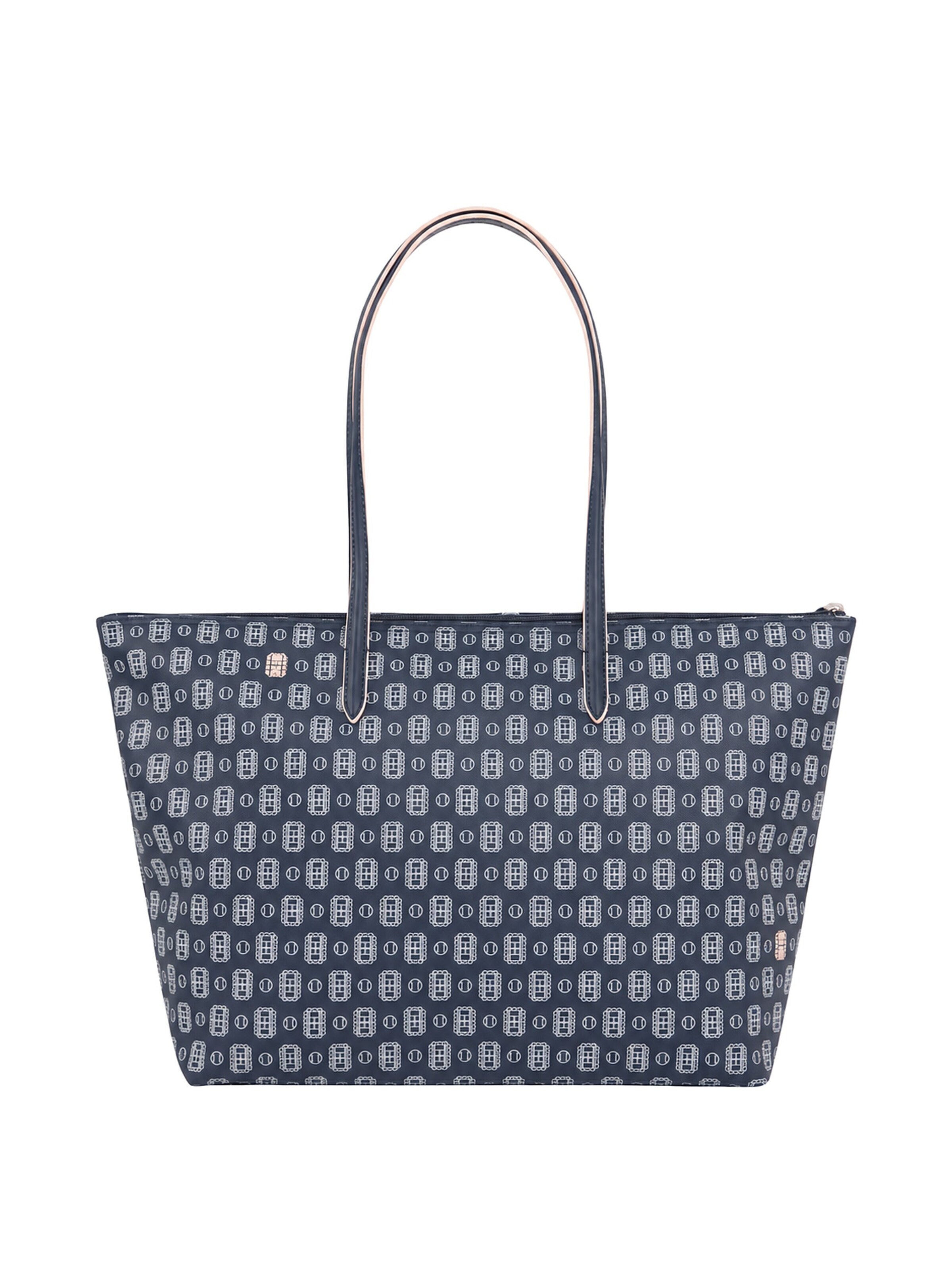 mėlyna LACOSTE Pirkinių krepšys 'Lacoste Grand sac cabas L.12.12 Concept imprimé Marine Sombre Farine'