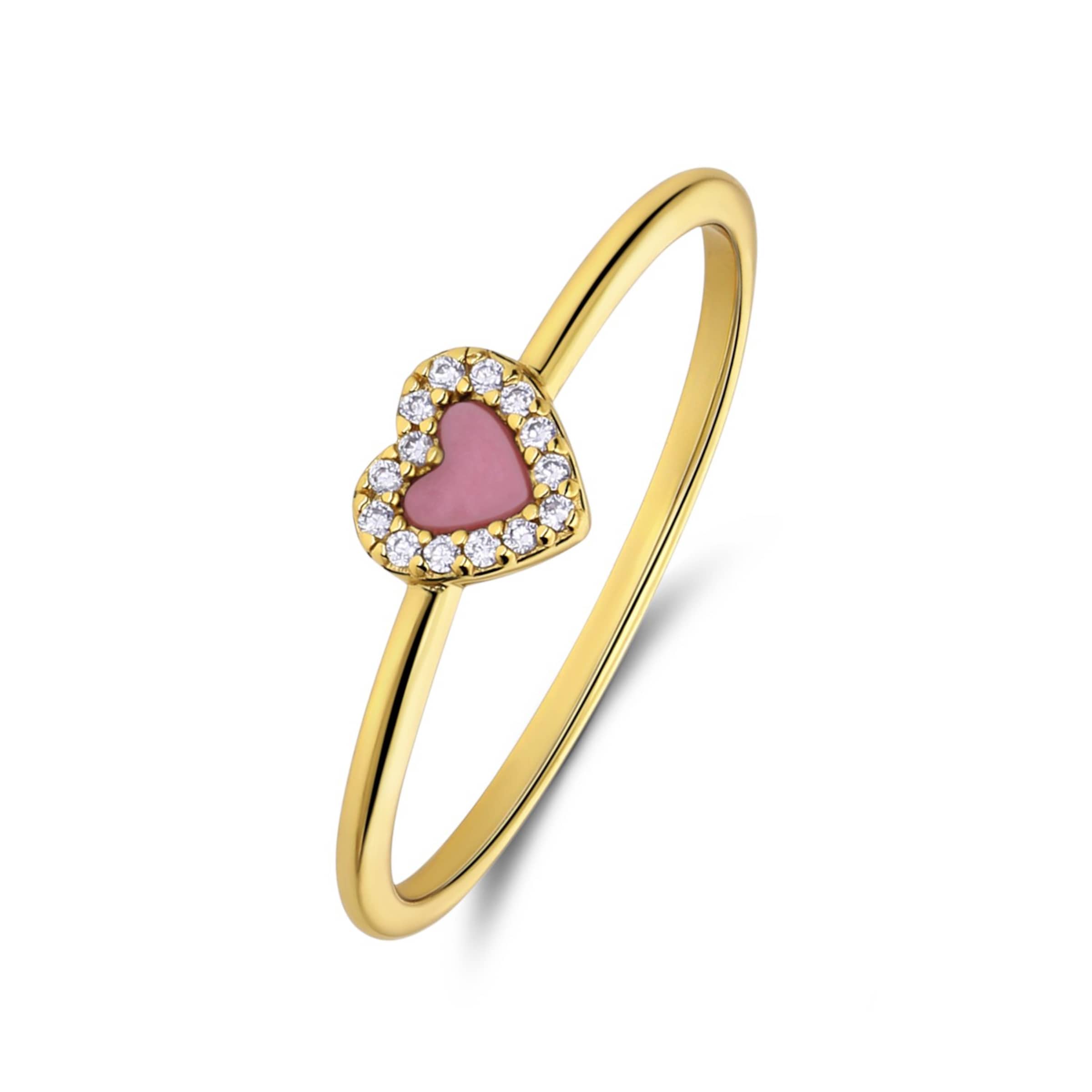 Lucardi Ring 'Gemstone' in Gold: front