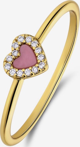 Lucardi Ring 'Gemstone' in Goud: voorkant