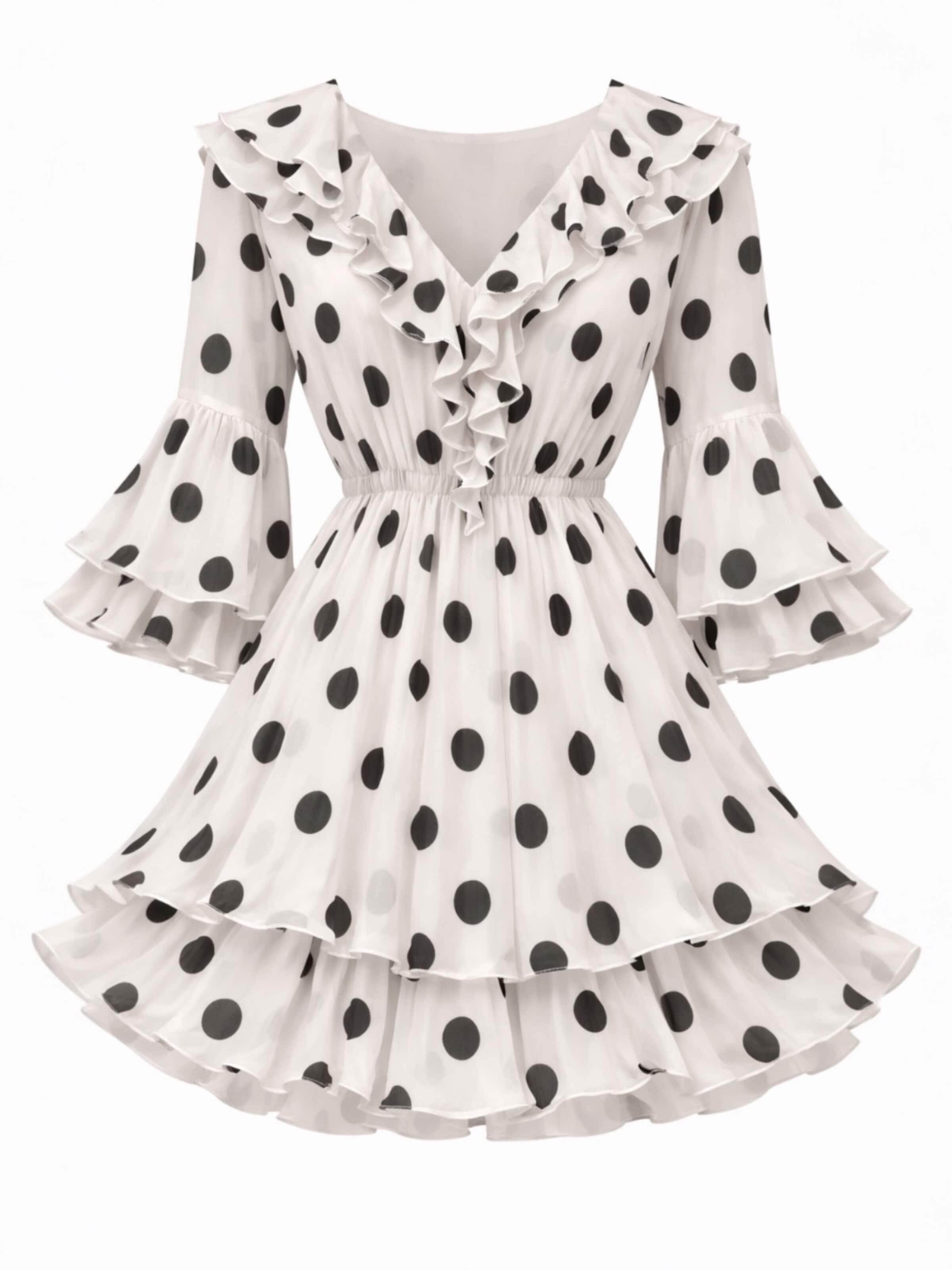 Elena Athanasiadou Cocktailklänning 'Dress Polka Grace' i vit: framsida