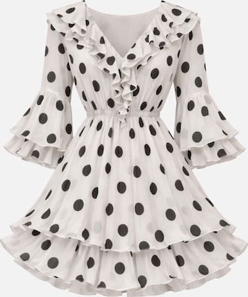 Elena Athanasiadou Cocktailmekko 'Dress Polka Grace' värissä valkoinen: etupuoli