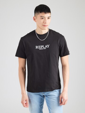 REPLAY Shirt in Black: front