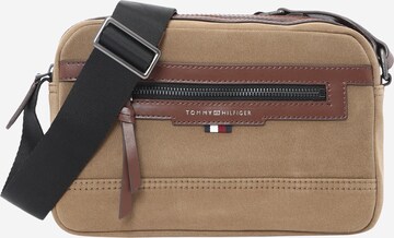 TOMMY HILFIGER - Mala de ombro em castanho: frente