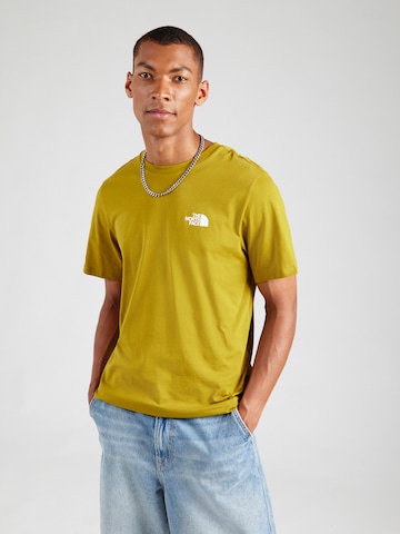 Maglietta 'SIMPLE DOME' di THE NORTH FACE in giallo: frontale