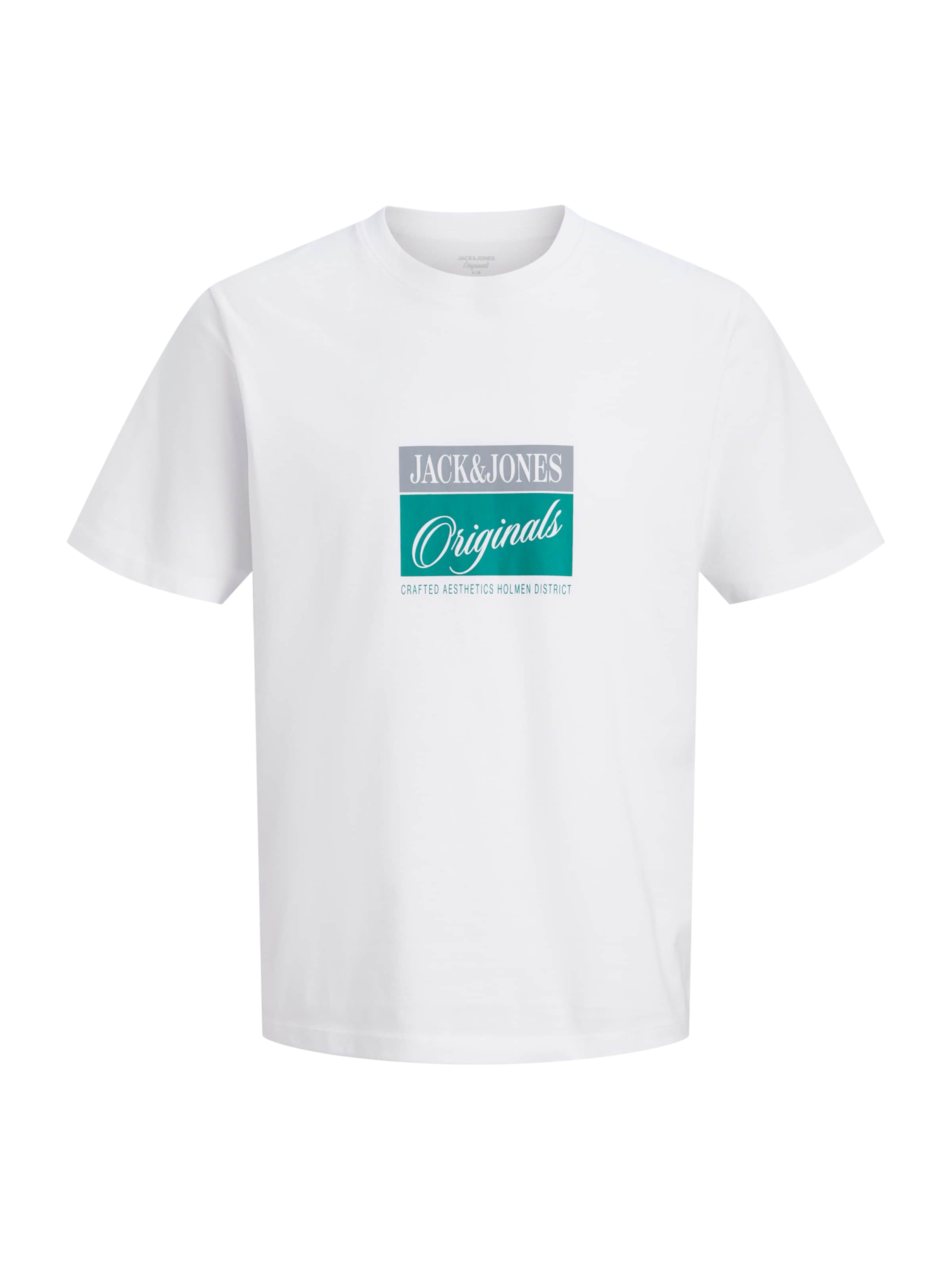 Jack & Jones Plus - Camiseta 'JORHyeres' en blanco: frente