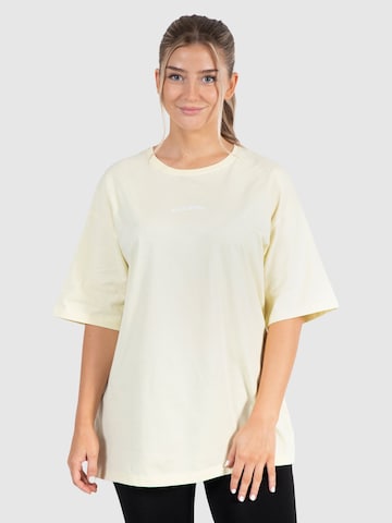 Smilodox Oversized shirt 'Benetta' in Geel: voorkant