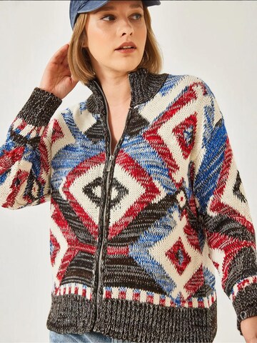 Bianco Lucci Gebreid vest in Gemengde kleuren