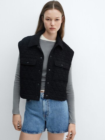 MANGO Vest 'Limba' in Black: front