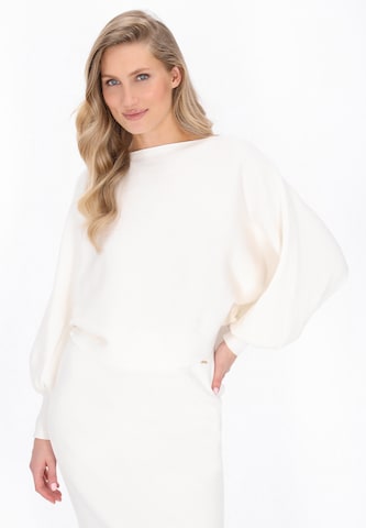 DreiMaster Maritim Sweater 'Maritime' in White: front