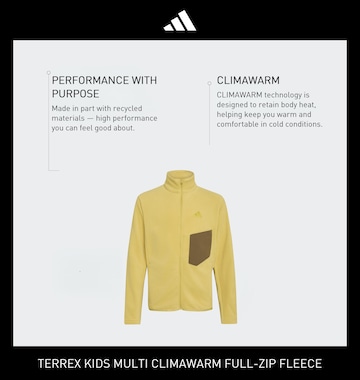 ADIDAS TERREX - Chaqueta polar funcional en amarillo