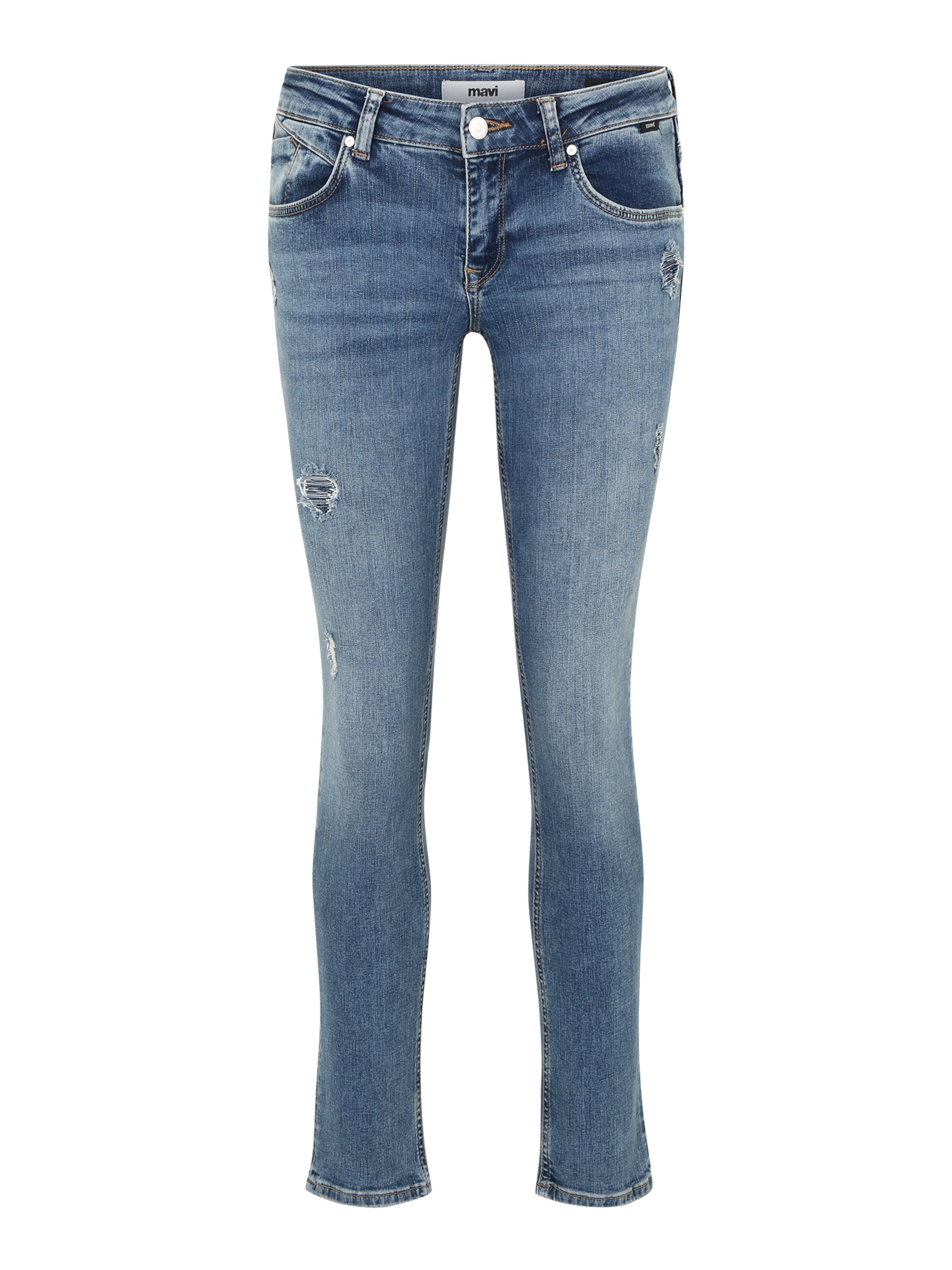 mėlyna Mavi Prigludęs Džinsai 'Lindy': priekis