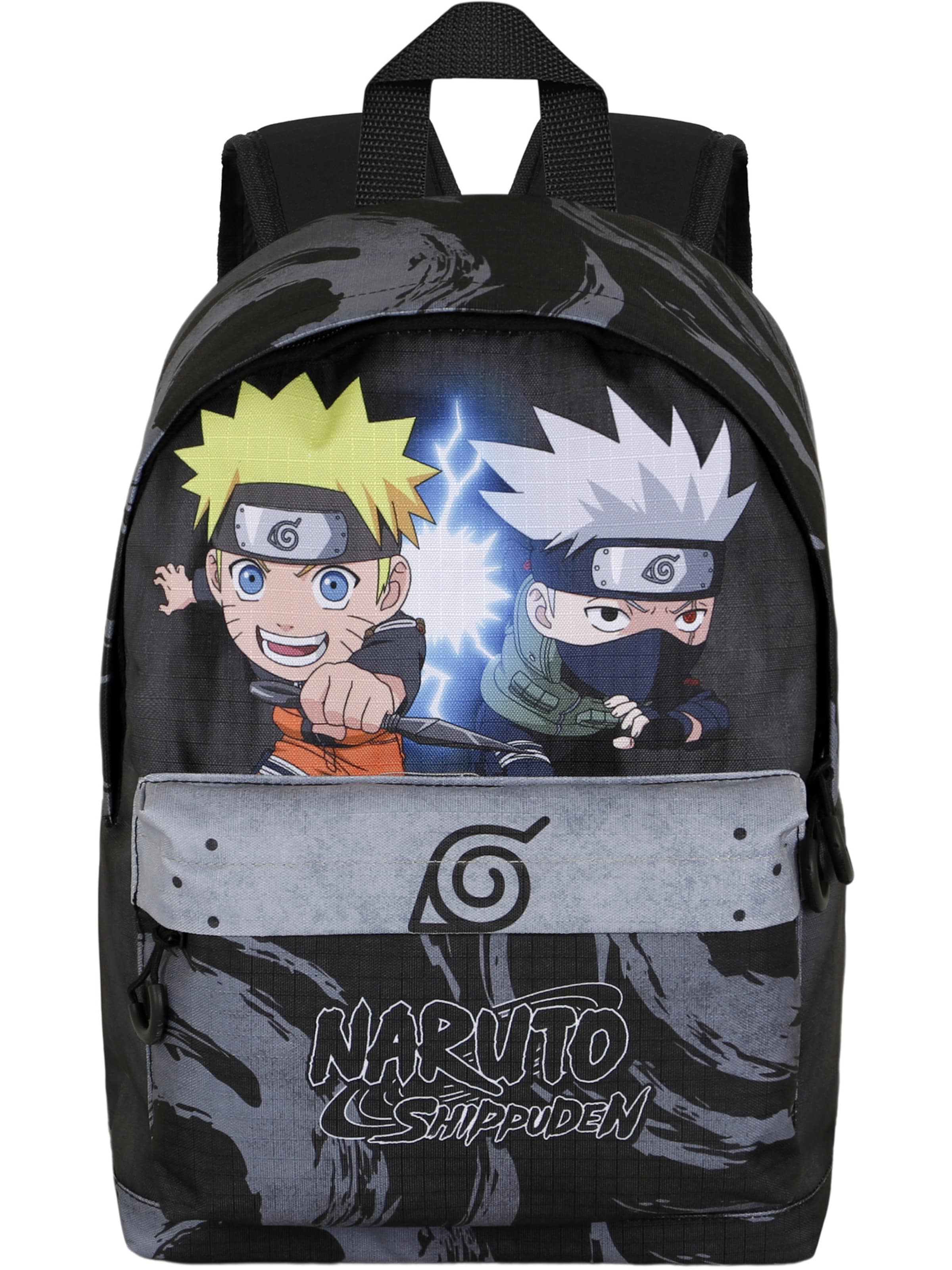 Naruto Backpack in Grey: front