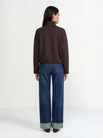 Rich & Royal Sweat jacket in Brown