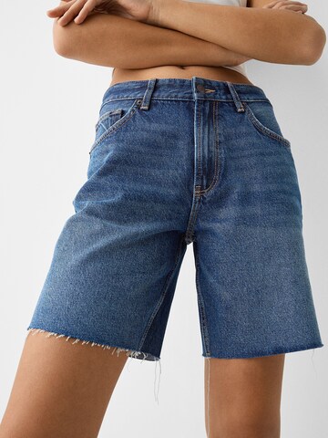 Bershkaregular Traperice - plava boja