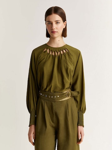 Scalpers Blouse 'Ray' in Green: front