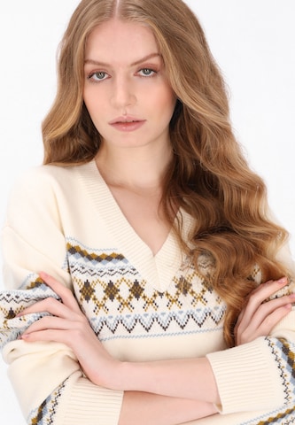 Pull-over DreiMaster Maritim en blanc