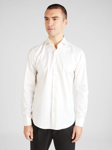 Coupe regular Chemise business 'H-Joe' BOSS en blanc : devant