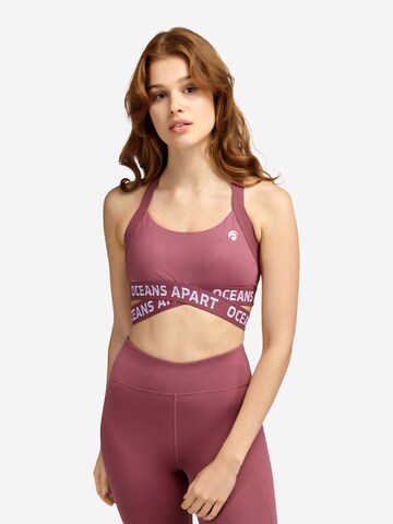 Bustier Soutien-gorge de sport 'Beauty' OCEANSAPART en marron : devant