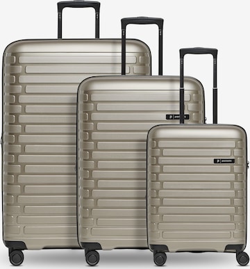 Pactastic Suitcase Set in Beige: front