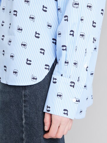 Chemisier 'Ikon' Karl Lagerfeld en bleu