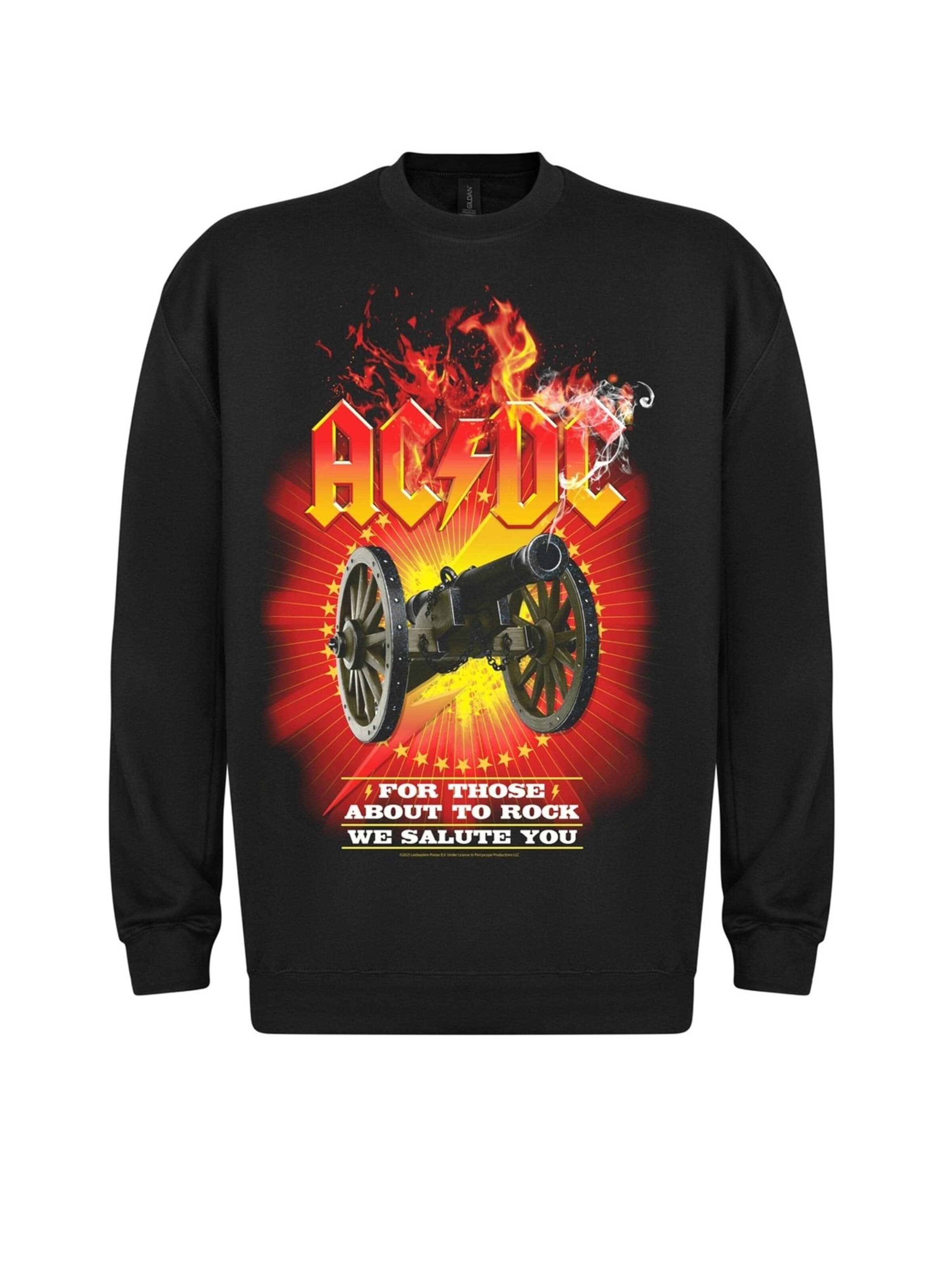 AC/DC Sweatshirt 'Ac/dc For Those About to Rock Tracks  Sweatshirt' i svart