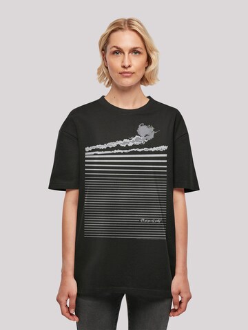 F4NT4STIC T-Shirt 'The Wizard of Oz Wicked Witch Flying' in Schwarz: predná strana