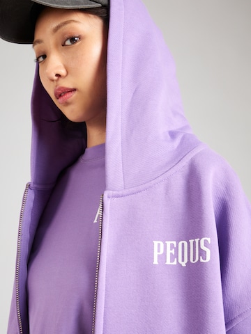 Pequs Zip-Up Hoodie in Purple