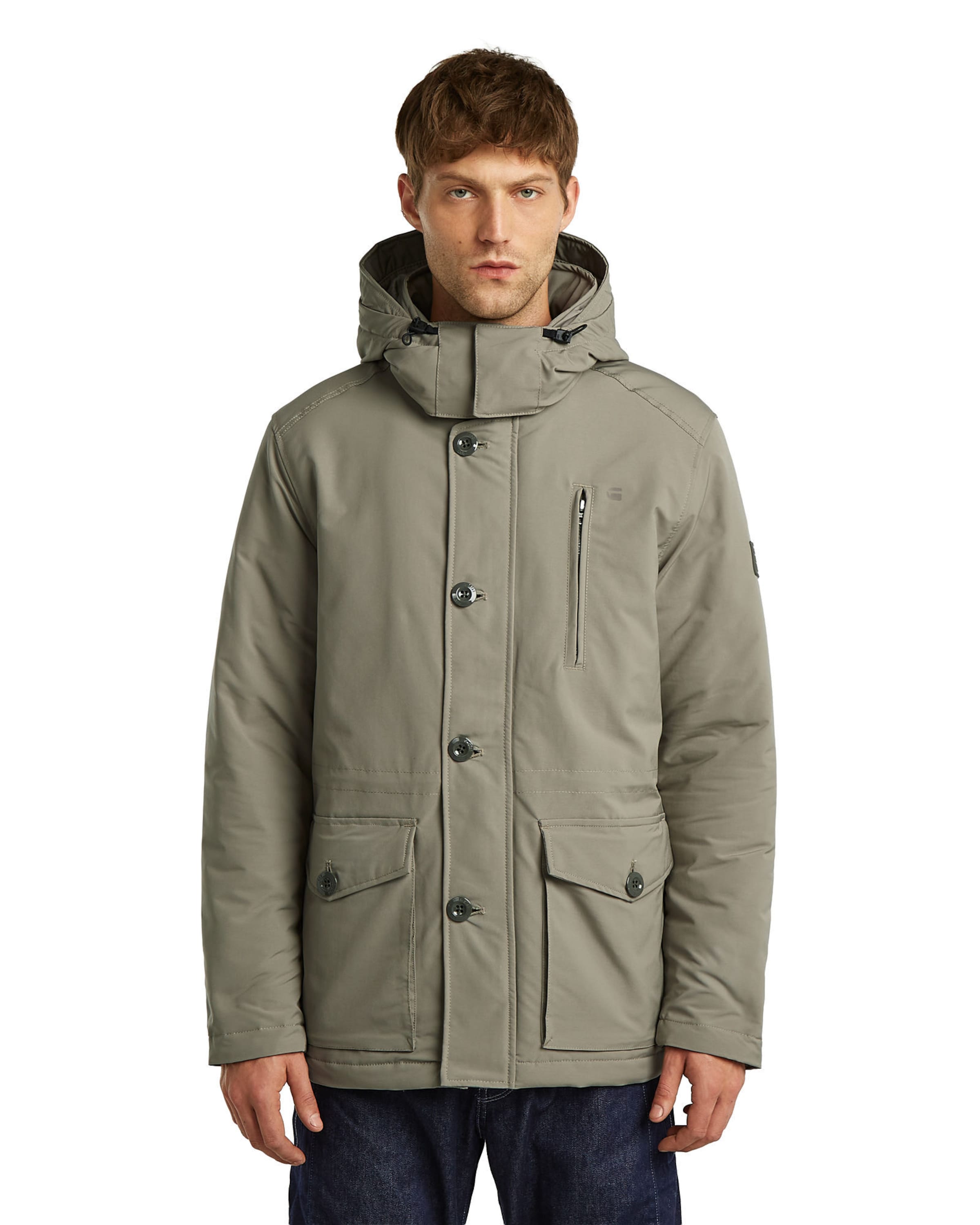 G-STAR Between-Seasons Parka 'Vodan' in Grey: front