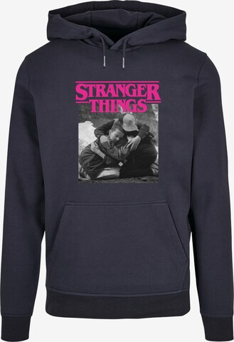 ABSOLUTE CULT Sweatshirt 'Stranger Things - Square Photo' in Blau: predná strana
