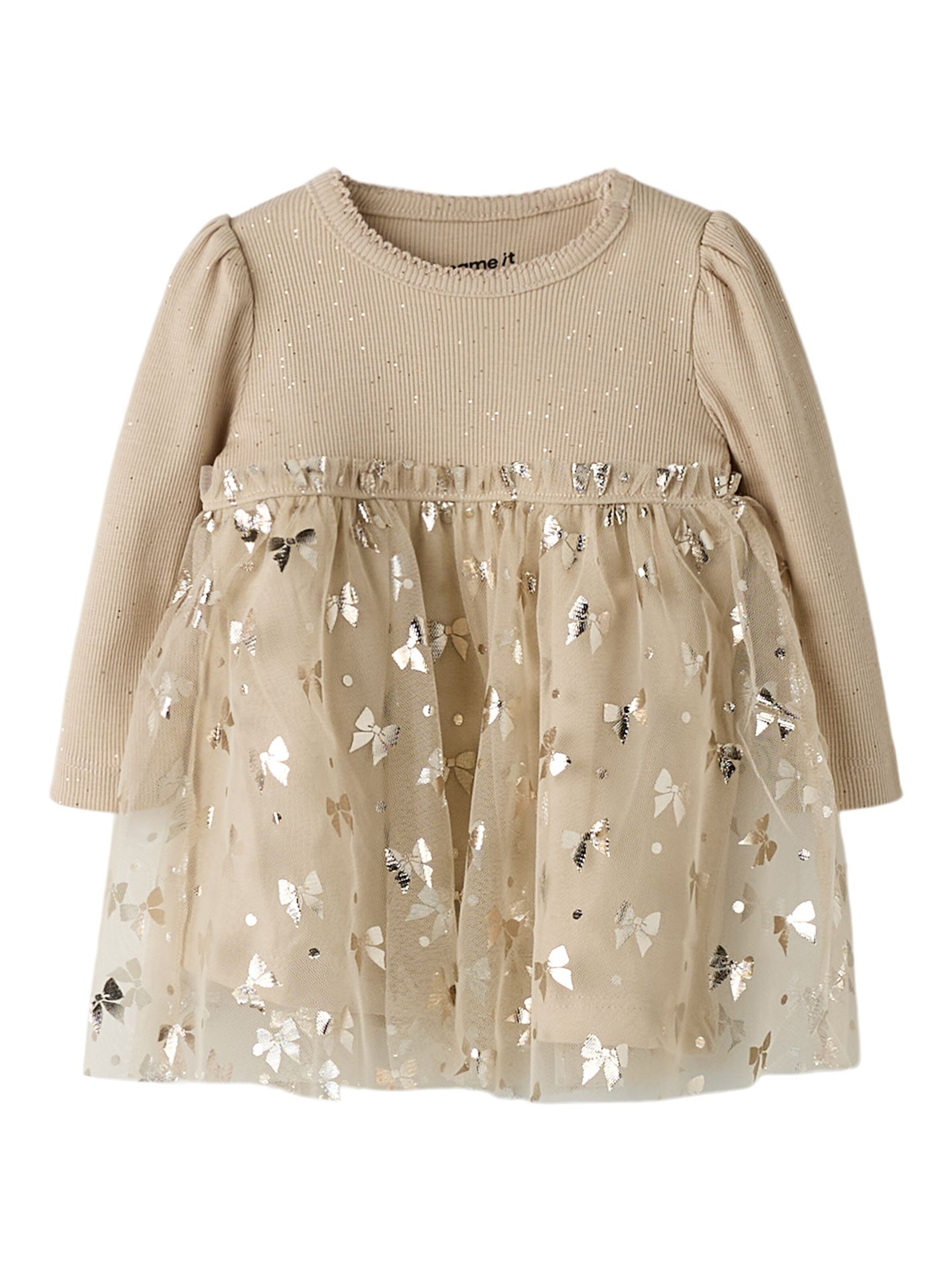 NAME IT Kleid 'NBFROSALLY' in Beige: Vorderseite