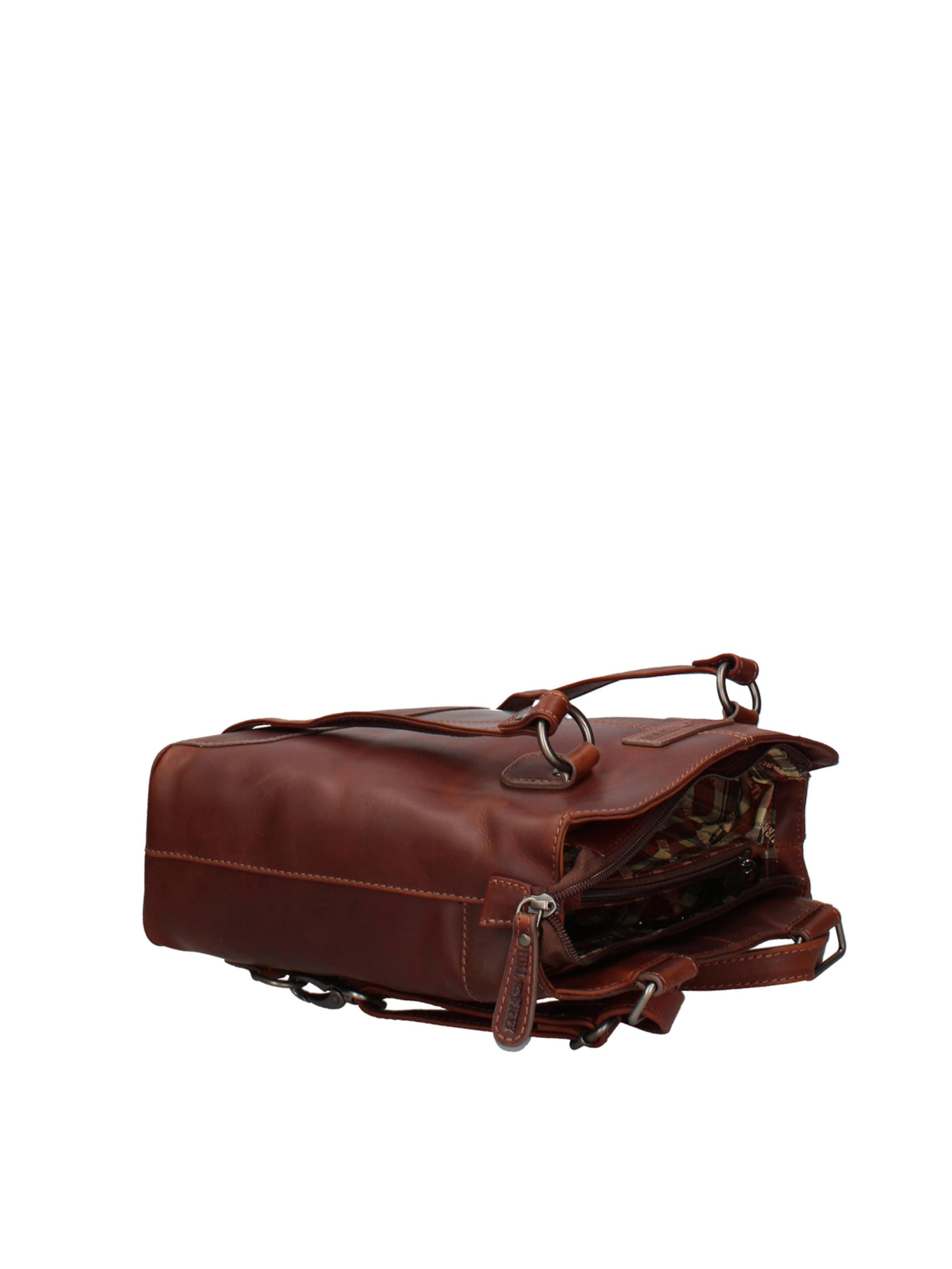 Borsa a spalla 'Borsa Uomo Vera Pelle Convertibile Spalla Zaino' di HILL BURRY in beige