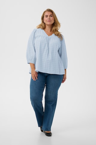 KAFFE CURVE Blouse 'KCmaisie' in Blauw