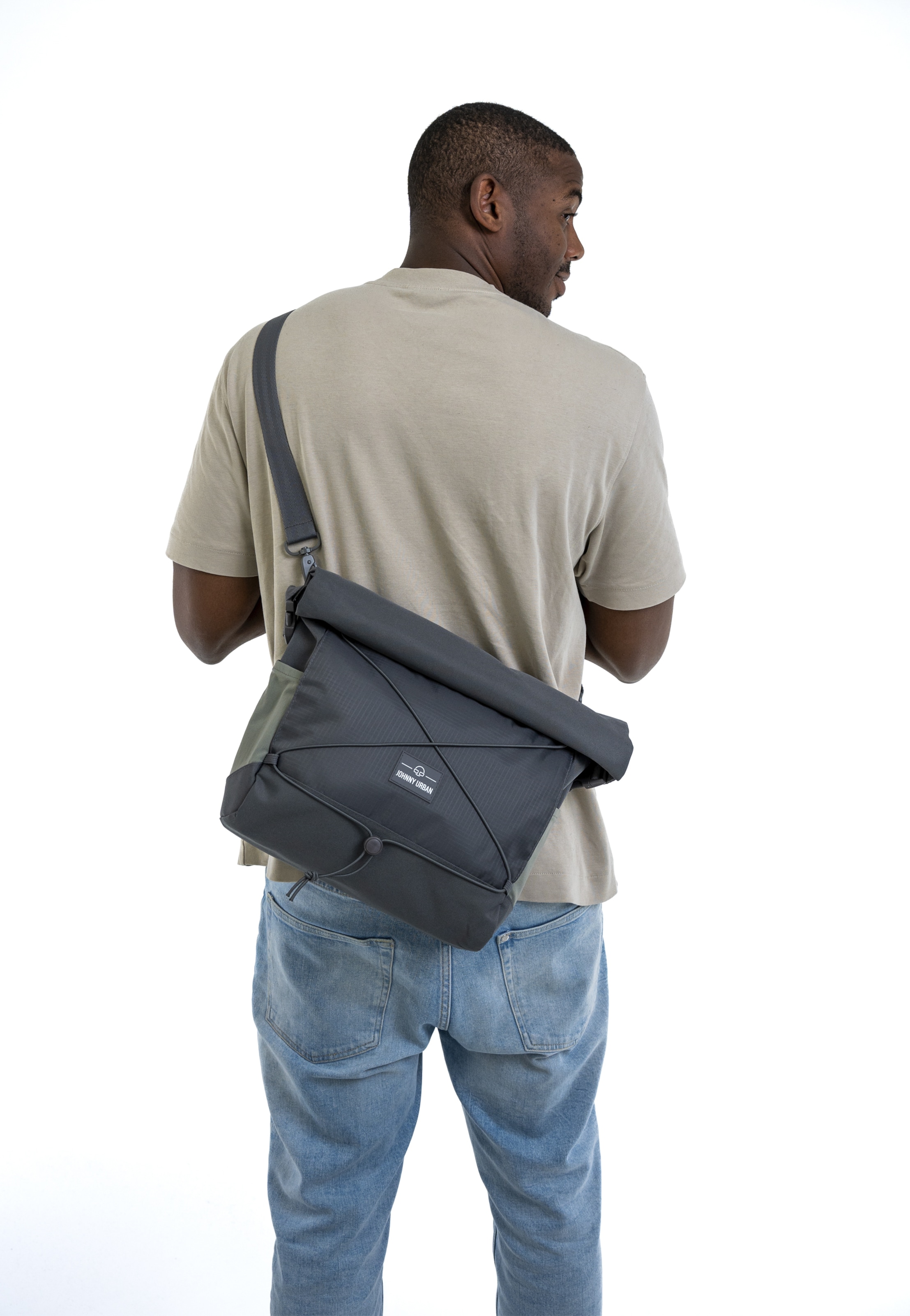 Borsa a tracolla 'Dylan' di Johnny Urban in grigio: frontale