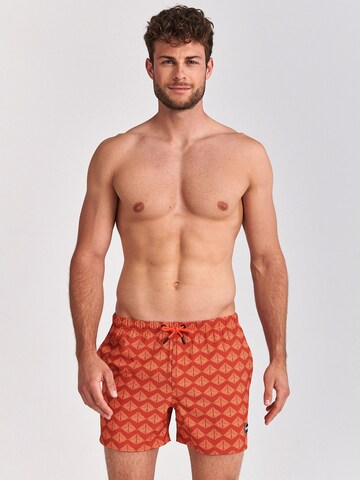 Shiwi Badshorts 'Pyramid' i orange: framsida