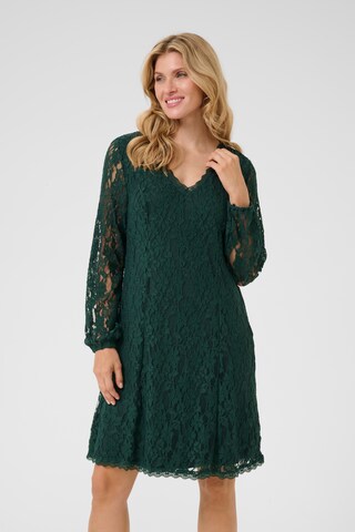 Cream Dress 'Kit' in Green: front
