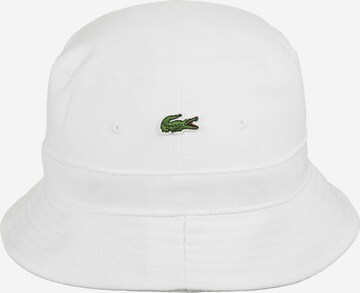 Chapeaux 'Casquette' LACOSTE en blanc : devant