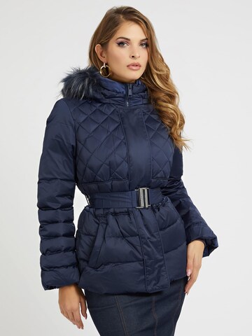 GUESS Winter Jacket in Blue: front