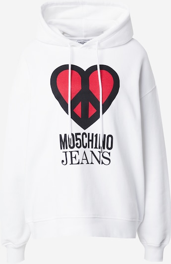 Moschino Jeans Sweatshirt in rot / schwarz / weiß, Produktansicht