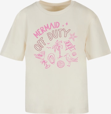 T-shirt 'Mermaid Of Duty' F4NT4STIC en beige : devant