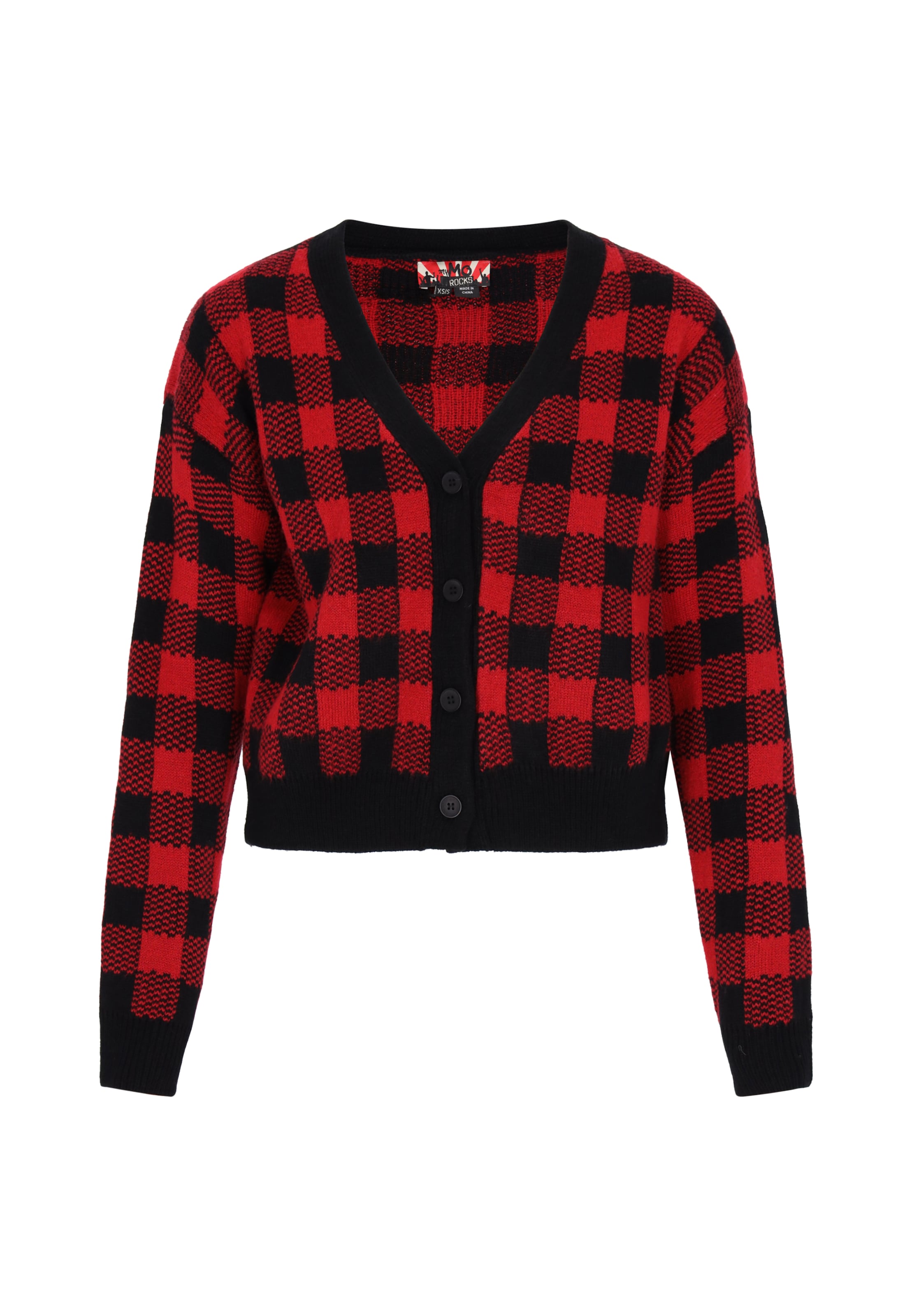 myMo ROCKS Gebreid vest in Rood: voorkant